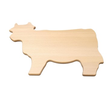 Cow Shape Beech Cutting Board 28x20 cm