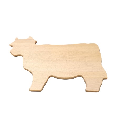 Cow Shape Beech Cutting Board 28x20 cm