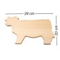Beech Wooden Cutting Board Cow Shape 28x20 cm