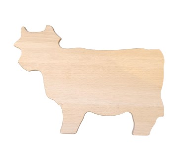 Cow Shape Beech Cutting Board 28x20 cm