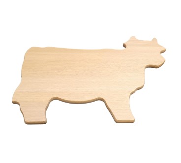 Cow Shape Beech Cutting Board 28x20 cm