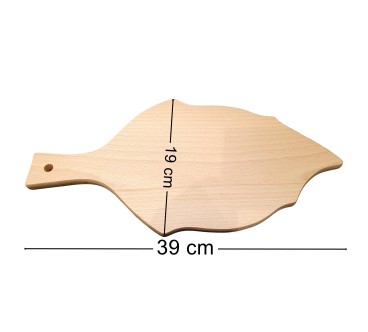Beech Leaf Cutting Board 39×19 cm – Oiled Wooden Serving Board
