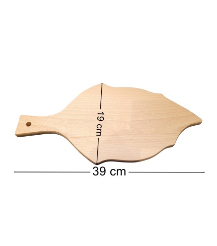 Beech Leaf Cutting Board 39×19 cm – Oiled Wooden Serving Board
