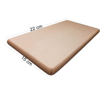 Rectangular Beech Cutting Board 22×15 cm for Kitchen and Crafts