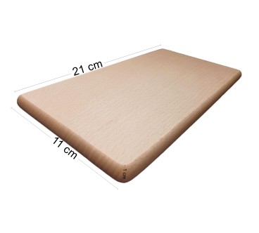 Rectangular Beech Cutting Board 21×11 cm for Kitchen and Crafts