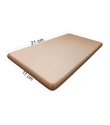 Rectangular Beech Cutting Board 21×11 cm for Kitchen and Crafts