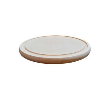 Round Beech Cutting Board with Groove 25 cm