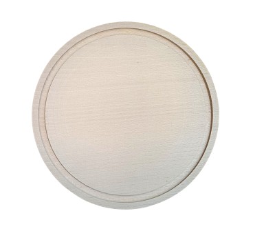 Round Beech Cutting Board with Groove 25 cm