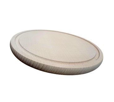 Round Beech Cutting Board with Groove 20 cm