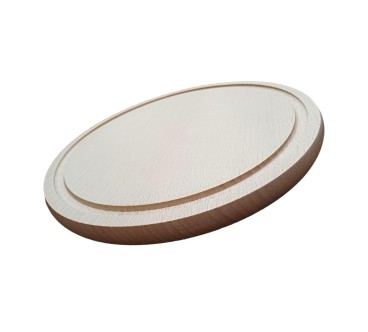 Round Beech Cutting Board with Groove 20 cm