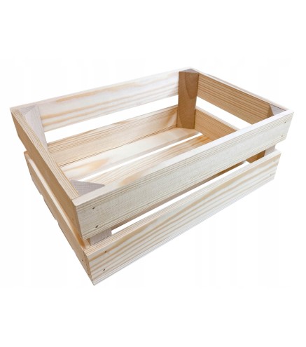 Wooden Crate 40 x 30 x 15 cm for Storage, Display and Home Organisation