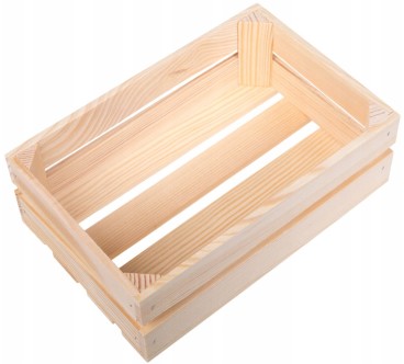 Wooden Crate 40x30x15 cm for Storage and Home Organisation