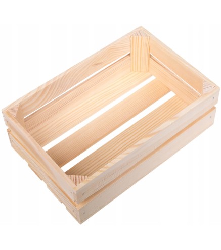 Wooden Crate 40x30x15 cm for Storage and Home Organisation