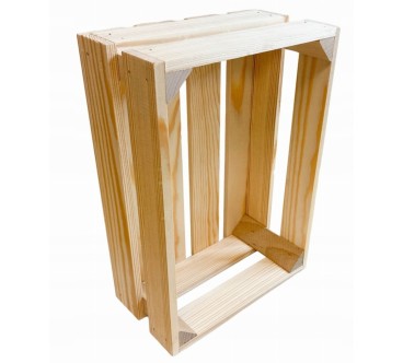 Wooden Crate 40x30x15 cm for Storage and Home Organisation