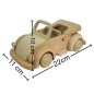 Wooden World Wooden Toy Car Beetle Style, Beech Wood, 22×11×10 cm Educational Natural Play Vehicle