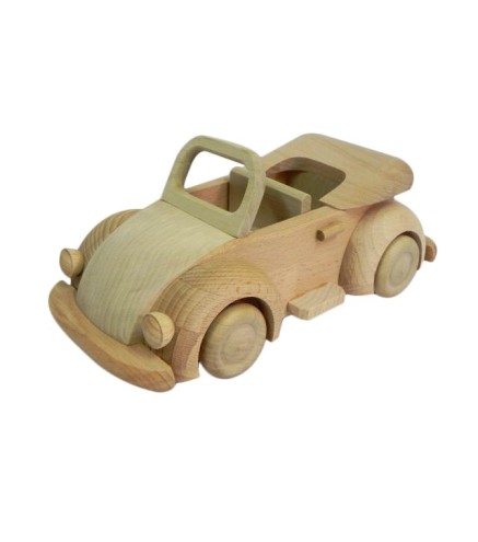 Wooden Beech Toy Car Beetle Style 22×11×10 cm