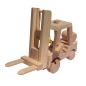 Wooden World Wooden Forklift Truck Toy, Beech Wood, Movable Fork & Wheels, 26×12×20 cm Construction Vehicle