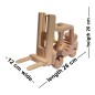 Wooden World Wooden Forklift Truck Toy, Beech Wood, Movable Fork & Wheels, 26×12×20 cm Construction Vehicle