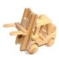 Wooden World Wooden Forklift Truck Toy, Beech Wood, Movable Fork & Wheels, 26×12×20 cm Construction Vehicle