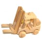 Wooden World Wooden Forklift Truck Toy, Beech Wood, Movable Fork & Wheels, 26×12×20 cm Construction Vehicle