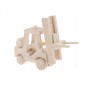 Wooden World Wooden Forklift Truck Toy, Beech Wood, Movable Fork & Wheels, 26×12×20 cm Construction Vehicle