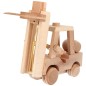 Wooden World Wooden Forklift Truck Toy, Beech Wood, Movable Fork & Wheels, 26×12×20 cm Construction Vehicle