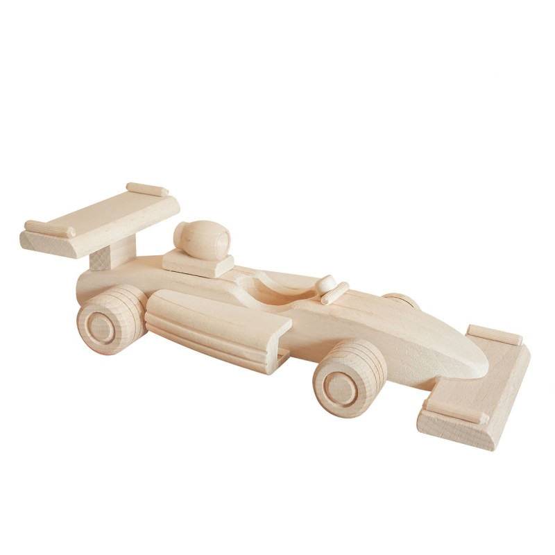 Wooden World Wooden Formula F1 Car Toy, Beech Wood, Racing Model, 23.5×9×9 cm