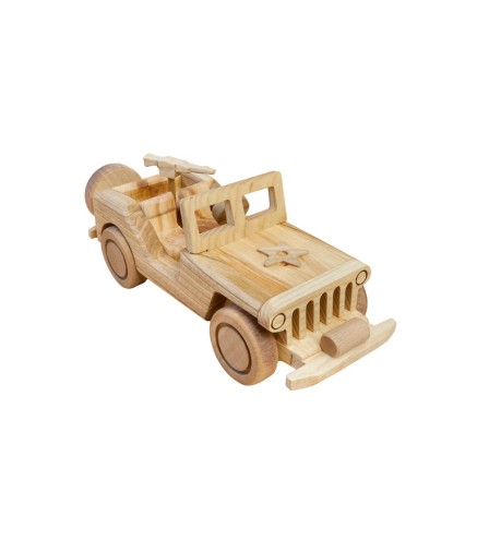 Wooden Army Truck Toy 19.5×7×7 cm