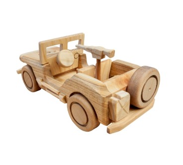 Wooden Army Truck Toy 19.5×7×7 cm