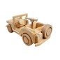 Wooden World Wooden Army Truck Toy, Mixed Wood Shades, Movable Wheels, 19.5×7×7 cm Military Vehicle