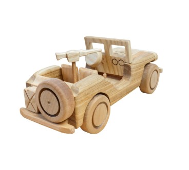 Wooden Army Truck Toy 19.5×7×7 cm