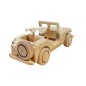 Wooden World Wooden Army Truck Toy, Mixed Wood Shades, Movable Wheels, 19.5×7×7 cm Military Vehicle