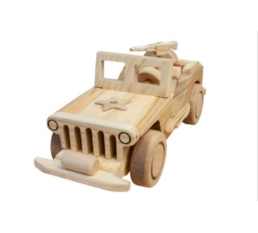 Wooden Army Truck Toy 19.5×7×7 cm