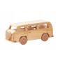 Wooden World Wooden Volkswagen T2 Van Toy, Mixed Woods, Movable Wheels, 19.5×6.5×7.5 cm
