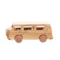 Wooden World Wooden Volkswagen T2 Van Toy, Mixed Woods, Movable Wheels, 19.5×6.5×7.5 cm