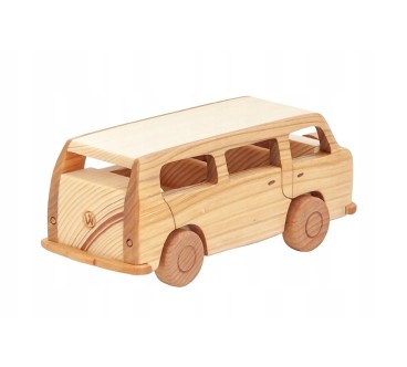 Wooden Volkswagen T2 Van Toy 19.5×6.5×7.5 cm