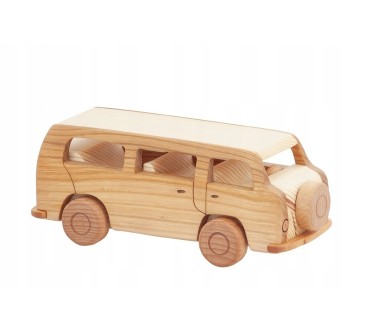 Wooden Volkswagen T2 Van Toy 19.5×6.5×7.5 cm