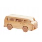 Wooden World Wooden Volkswagen T2 Van Toy, Mixed Woods, Movable Wheels, 19.5×6.5×7.5 cm