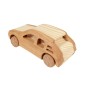 Wooden World Wooden Peugeot 205 Toy Car, Mixed Woods, Movable Wheels, 12×5×4 cm