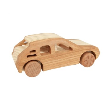 Wooden Peugeot 205 Toy Car 12×5×4 cm