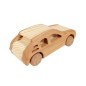 Wooden World Wooden Peugeot 205 Toy Car, Mixed Woods, Movable Wheels, 12×5×4 cm