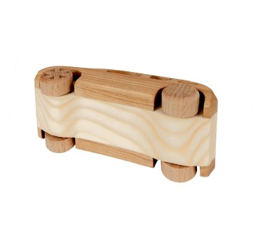 Wooden Peugeot 205 Toy Car 12×5×4 cm