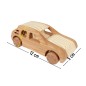 Wooden World Wooden Peugeot 205 Toy Car, Mixed Woods, Movable Wheels, 12×5×4 cm