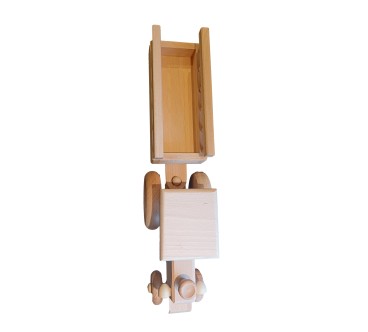 Wooden Tractor with Trailer 41 cm Beech Wood