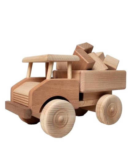 Wooden Truck with Blocks 24×10×13.5 cm