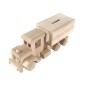 Wooden World Wooden Truck Piggy Bank with Detachable Trailer, Beech Wood, Sliding Access, 24×9×8.5 cm