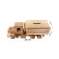 Wooden World Wooden Truck Piggy Bank with Detachable Trailer, Beech Wood, Sliding Access, 24×9×8.5 cm