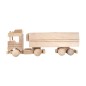 Wooden World Wooden Long Truck Piggy Bank with Detachable Trailer, Beech Wood, Sliding Access, 30.5×10×6.5 cm