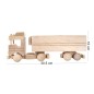 Wooden World Wooden Long Truck Piggy Bank with Detachable Trailer, Beech Wood, Sliding Access, 30.5×10×6.5 cm