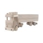 Wooden World Wooden Long Truck Piggy Bank with Detachable Trailer, Beech Wood, Sliding Access, 30.5×10×6.5 cm